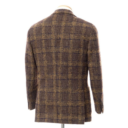 [Used] LARDINI Wool polyester check tailored jacket Brown x ochre [Size 44] [BRW] [A/W] [Condition rank B] ​​[Men&