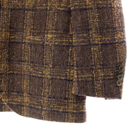 [Used] LARDINI Wool polyester check tailored jacket Brown x ochre [Size 44] [BRW] [A/W] [Condition rank B] ​​[Men&