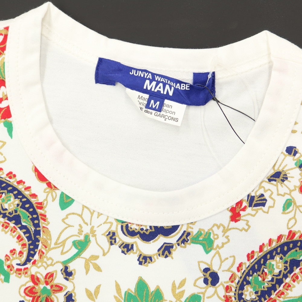 【中古】【未使用】ジュンヤワタナベ マン JUNYA WATANABE MAN 2022年春夏 半袖Ｔシャツ
 ホワイトxグリーンxレッド【サイズM】【WHT】【S/S】【状態ランクS】【メンズ】
【778883】 EPD