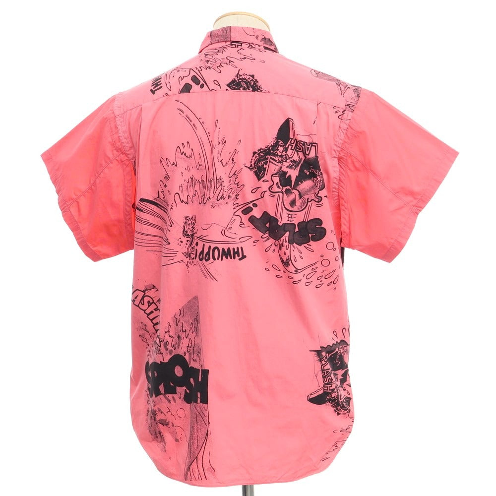 【中古】コムデギャルソンシャツ COMME des GARCONS SHIRT 2022年春夏 半袖シャツ
 ピンクxブラック【サイズS】【PNK】【S/S】【状態ランクA】【メンズ】
【769792】[EPD]