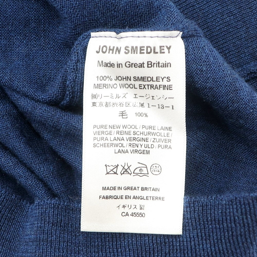 [Used] John Smedley JOHN SMEDLEY High gauge wool crew neck knit Navy x blue [Size M] [NVY] [A/W] [Condition rank B] ​​[Men&