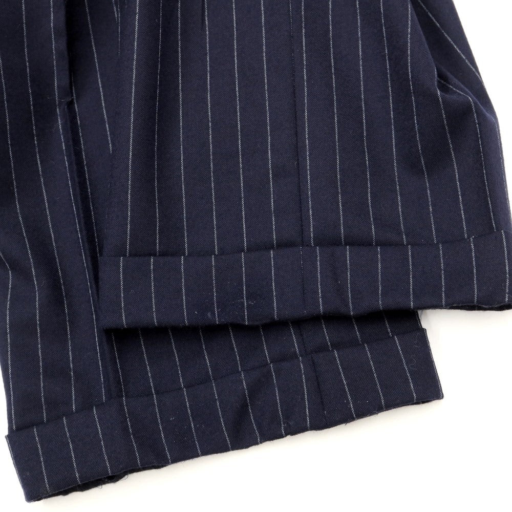 [Used] Sartoria Partenopea Wool Striped 3-Button Suit Navy x White [Size not listed (46-48)] [NVY] [A/W] [Condition Rank C] [Men&