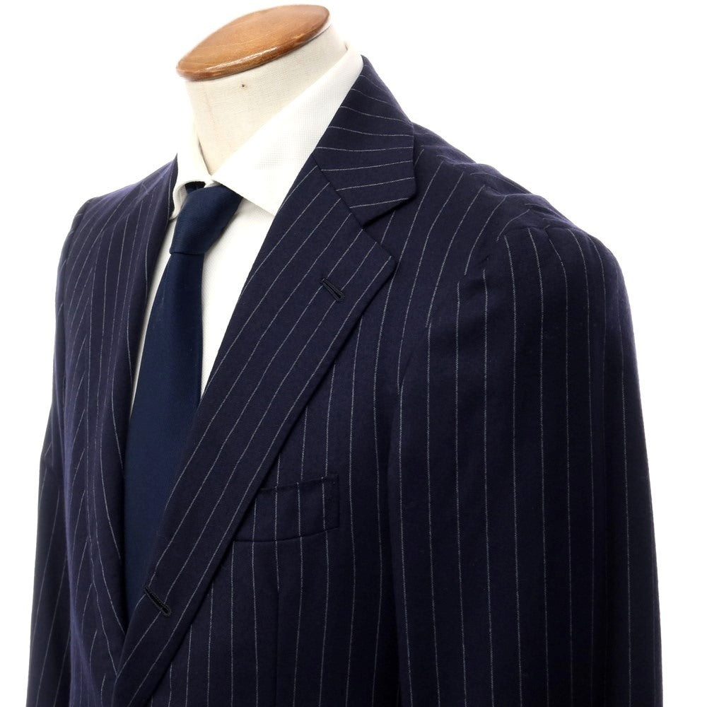 [Used] Sartoria Partenopea Wool Striped 3-Button Suit Navy x White [Size not listed (46-48)] [NVY] [A/W] [Condition Rank C] [Men&