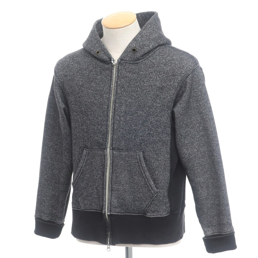 [Used] BACK HEAD Cotton polyester fleece zip-up hoodie, dark gray x black [Size S] [GRY] [A/W] [Condition Rank C] [Men&