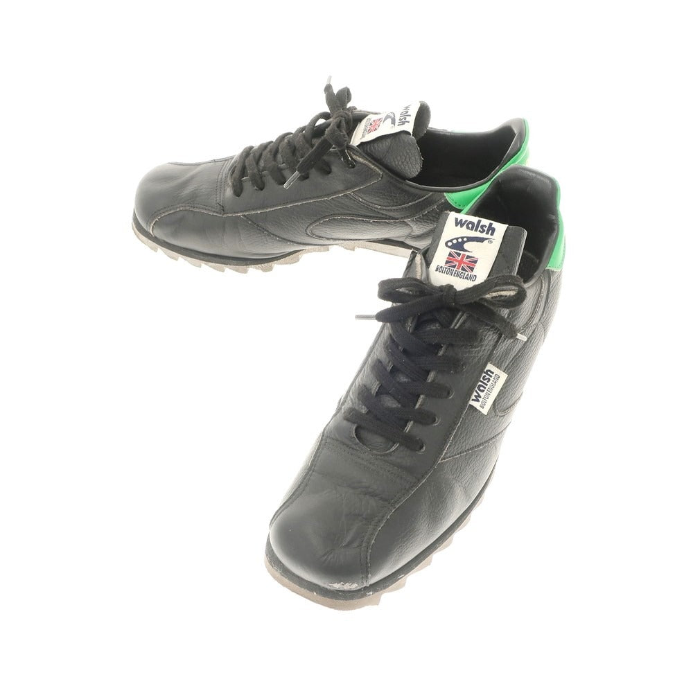 【中古】ウォルシュ Walsh レザー シャークソール スニーカー ブラックxグリーン【サイズ8】【BLK】【S/S/A/W】【状態ランクD】【メンズ】【768987】 CPD