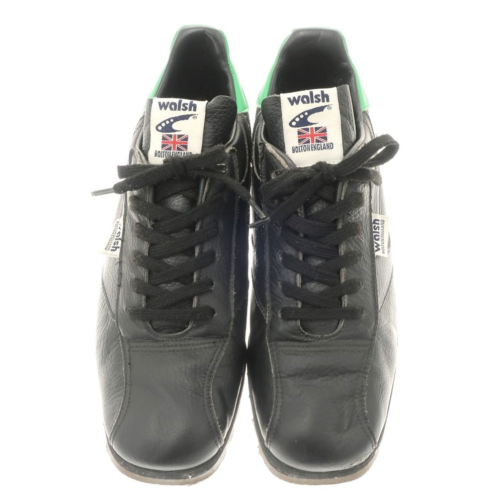 【中古】ウォルシュ Walsh レザー シャークソール スニーカー ブラックxグリーン【サイズ8】【BLK】【S/S/A/W】【状態ランクD】【メンズ】【768987】 CPD
