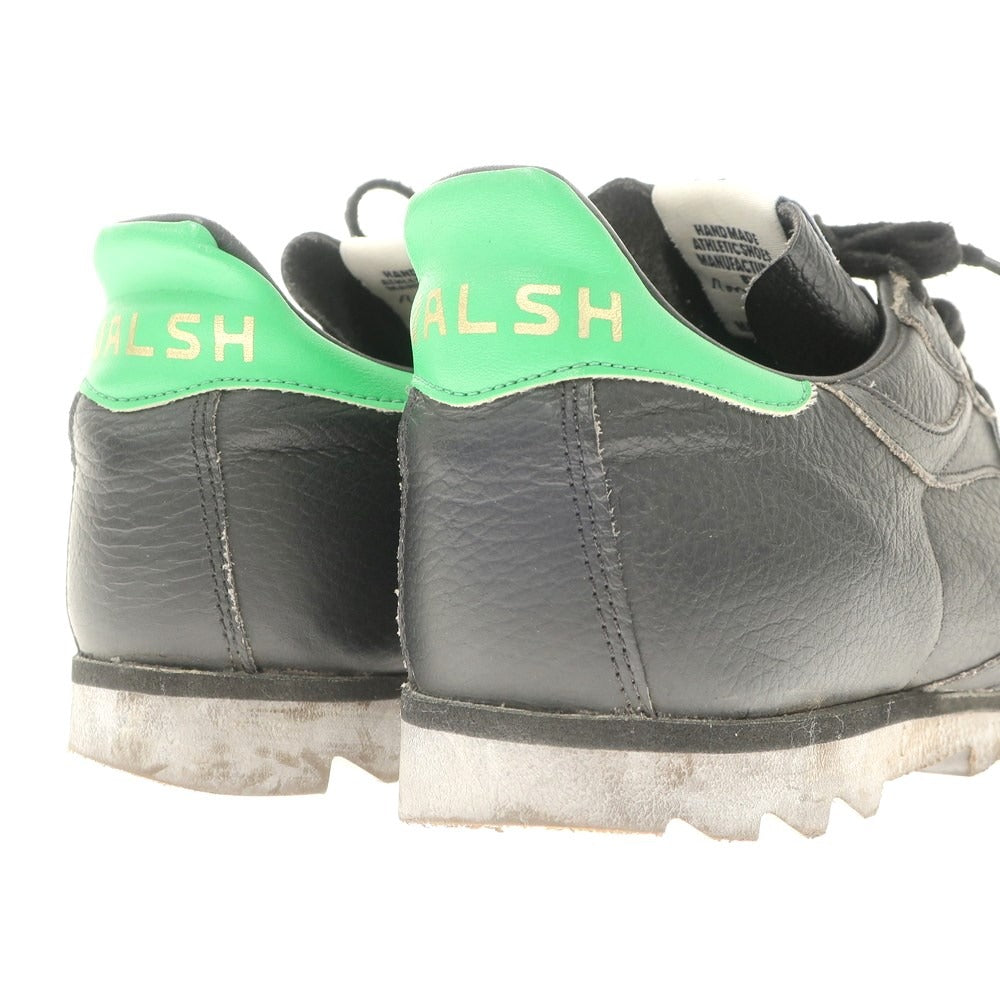 【中古】ウォルシュ Walsh レザー シャークソール スニーカー ブラックxグリーン【サイズ8】【BLK】【S/S/A/W】【状態ランクD】【メンズ】【768987】 CPD