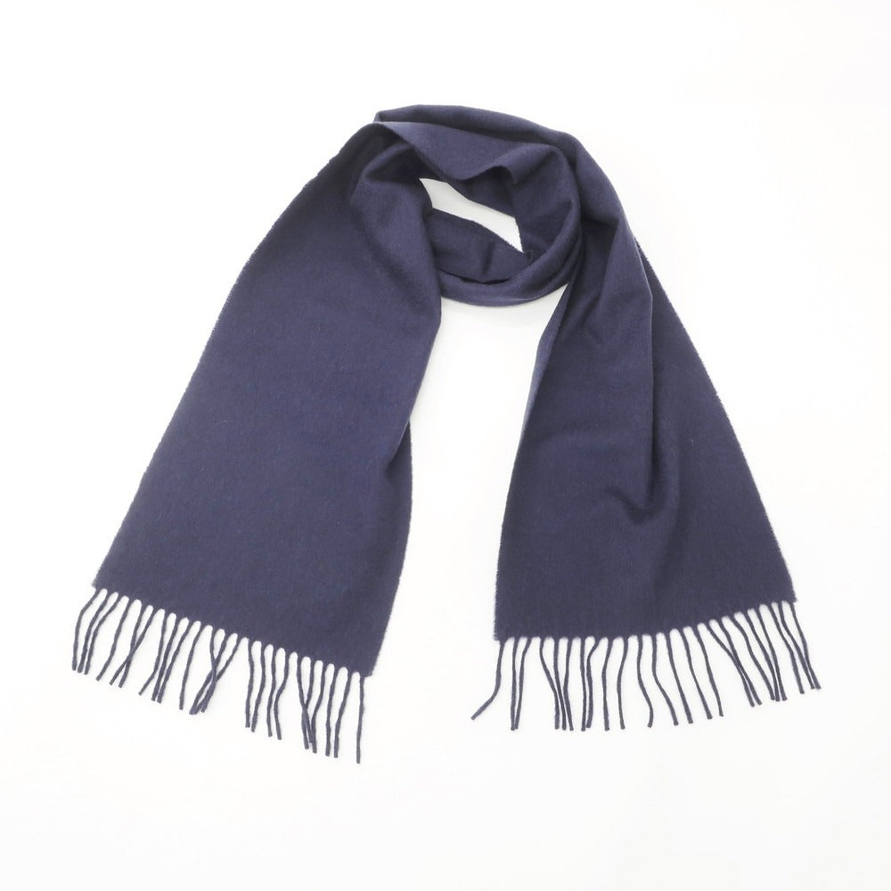 【中古】ジョンストンズ JOHNSTONS カシミヤ フリンジマフラー ネイビー【NVY】【A/W】【状態ランクA】【メンズ】【768988】 APD