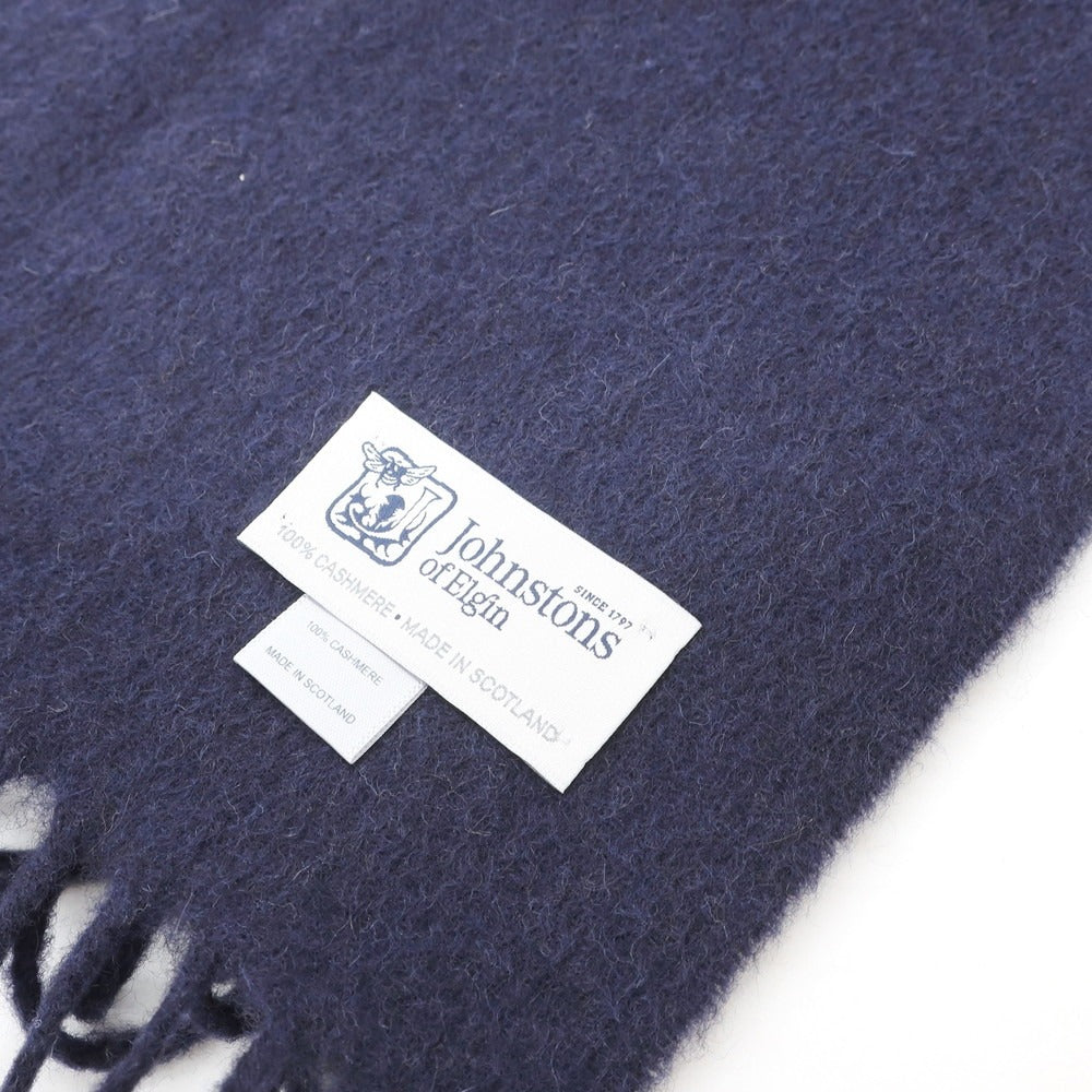 [Used] Johnstons JOHNSTONS Cashmere Fringe Scarf Navy [NVY] [A/W] [Condition Rank A] [Men&