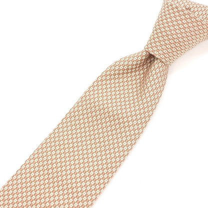 [Used] Calvin Klein Patterned Tri-Fold Silk Tie Beige x Salmon Pink [BEI] [S/S/A/W] [Condition Rank B] ​​[Men&