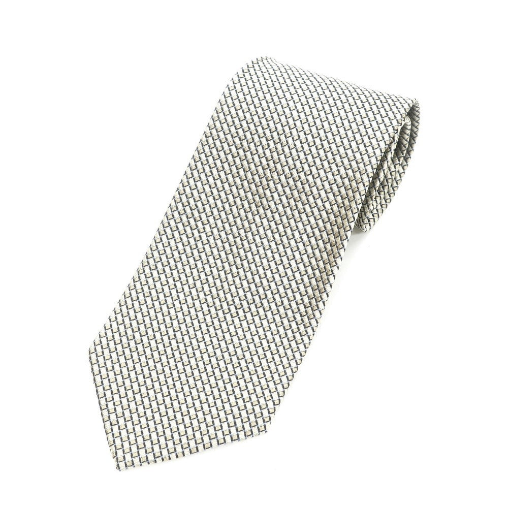 【中古】エルメネジルドゼニア Ermenegildo Zegna 3つ折り シルク ネクタイ アイボリー【BEI】【S/S/A/W】【状態ランクB】【メンズ】【768873】