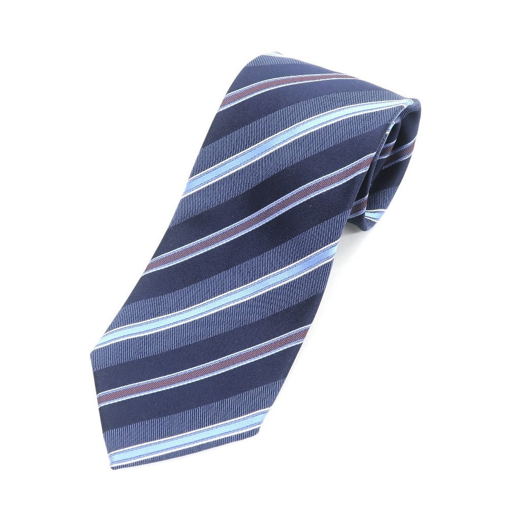 [Used] Ermenegildo Zegna Striped Tri-Fold Silk Tie Navy [NVY] [S/S/A/W] [Condition Rank B] ​​[Men&