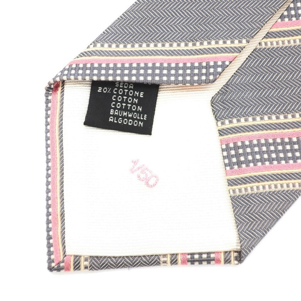 [Used] Ermenegildo Zegna Striped Tie
 Gray x Beige [Size -] [GRY] [S/S/A/W] [Condition Rank B] ​​[Men&