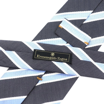 [Used] Ermenegildo Zegna striped tie
 Navy x Light Blue [Size -] [NVY] [S/S/A/W] [Condition Rank B] ​​[Men&