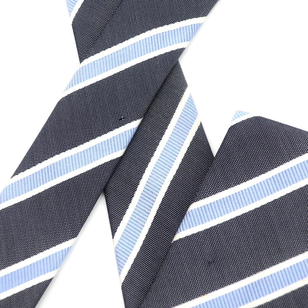 [Used] Ermenegildo Zegna striped tie
 Navy x Light Blue [Size -] [NVY] [S/S/A/W] [Condition Rank B] ​​[Men&