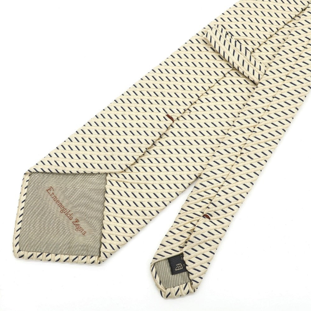 [Used] Ermenegildo Zegna striped tie
 Light beige x navy [Size -] [BEI] [S/S/A/W] [Condition rank B] ​​[Men&