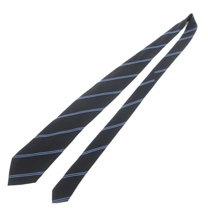 [Used] Ermenegildo Zegna Striped Silk Tie Black x Blue [Size -] [BLK] [S/S/A/W] [Condition Rank C] [Men&