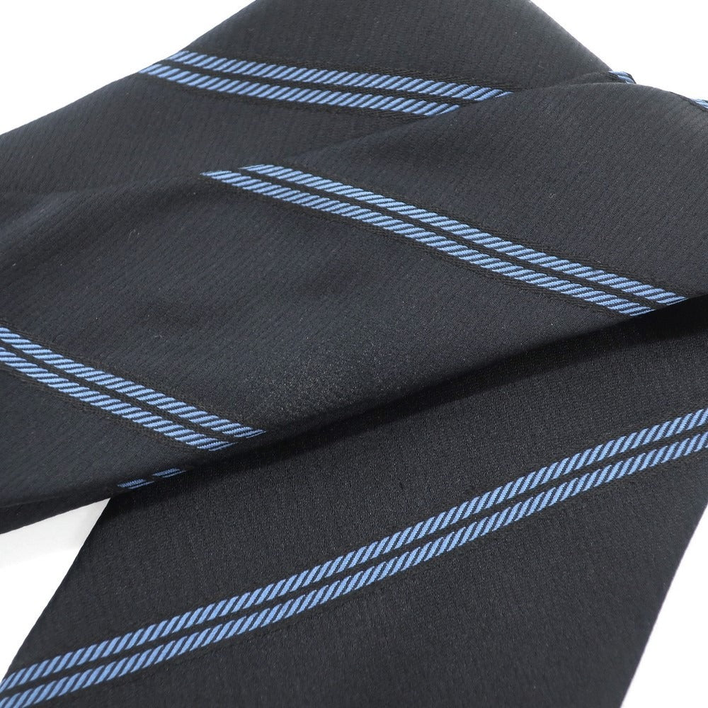 [Used] Ermenegildo Zegna Striped Silk Tie Black x Blue [Size -] [BLK] [S/S/A/W] [Condition Rank C] [Men&