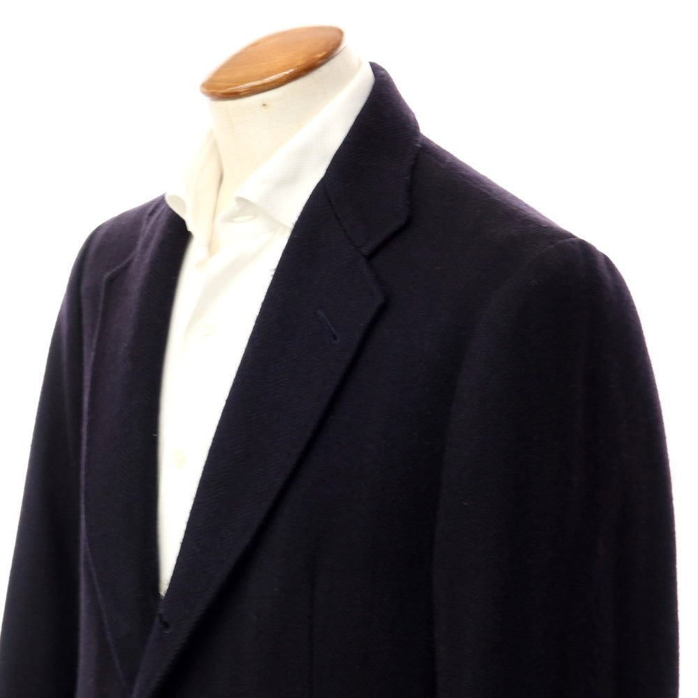 [Used] PIOMBO Wool Herringbone Chesterfield Coat Navy [Size 46] [NVY] [A/W] [Condition Rank B] ​​[Men&