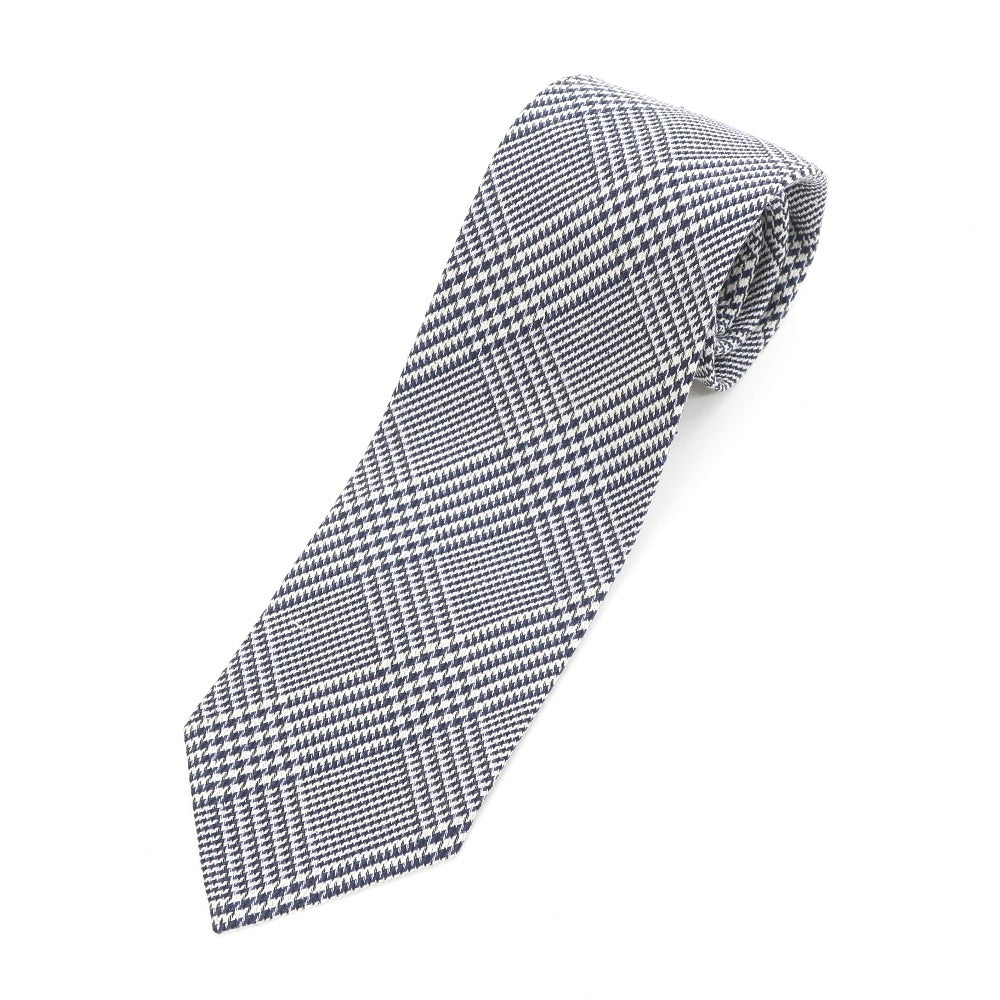 [Used] AD&amp;amp;C 1956 Checkered Necktie
 Navy x White [NVY] [S/S/A/W] [Condition Rank B] ​​[Men&