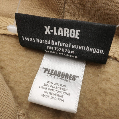 [Used] PLEASURES hoodie
 Light brown [Size XL] [BRW] [A/W] [Condition rank B] ​​[Men&