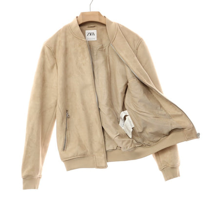 [Used] ZARA leather blouson
 Light beige [Size S] [BEI] [A/W] [Condition Rank B] ​​[Men&