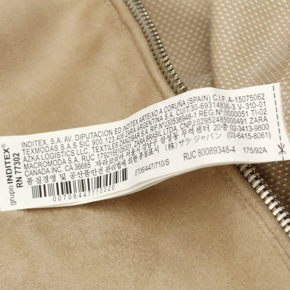 [Used] ZARA leather blouson
 Light beige [Size S] [BEI] [A/W] [Condition Rank B] ​​[Men&