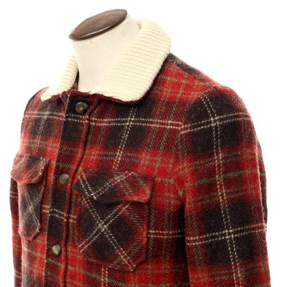 [Used] Roberto Collina ROBERTO COLLINA Wool knit check padded blouson red x black [Size 48] [RED] [A/W] [Condition Rank B] ​​[Men&