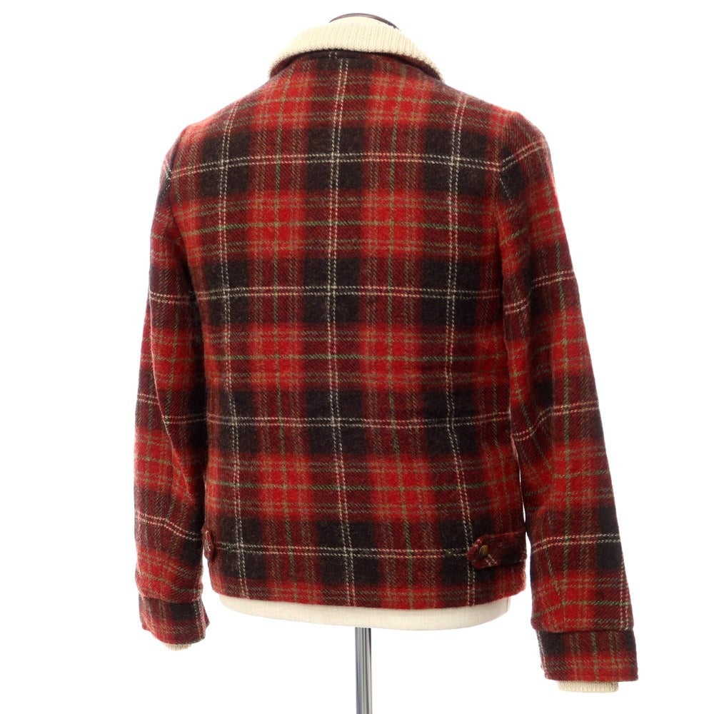 [Used] Roberto Collina ROBERTO COLLINA Wool knit check padded blouson red x black [Size 48] [RED] [A/W] [Condition Rank B] ​​[Men&