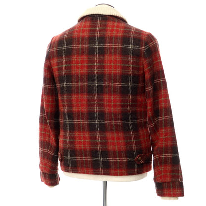 [Used] Roberto Collina ROBERTO COLLINA Wool knit check padded blouson red x black [Size 48] [RED] [A/W] [Condition Rank B] ​​[Men&