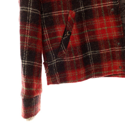[Used] Roberto Collina ROBERTO COLLINA Wool knit check padded blouson red x black [Size 48] [RED] [A/W] [Condition Rank B] ​​[Men&