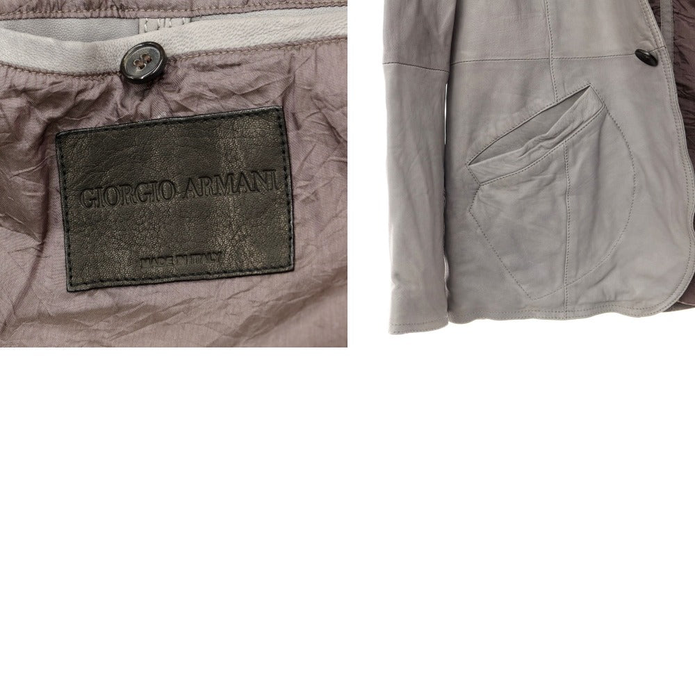 [Used] Giorgio Armani GIORGIO ARMANI Lamb leather casual jacket Gray [Size 50] [GRY] [A/W] [Condition rank B] ​​[Men&