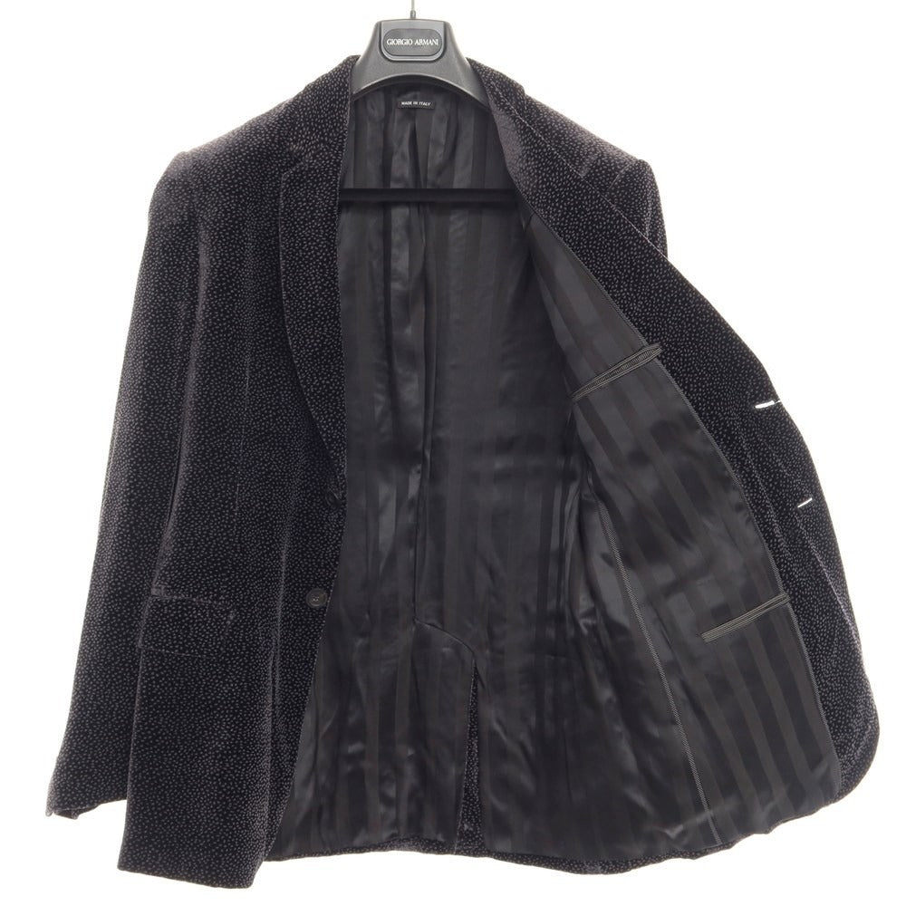 [Used] Giorgio Armani GIORGIO ARMANI Rayon Silk 2B Jacket Black x Gray [Size 48] [BLK] [A/W] [Condition Rank B] ​​[Men&