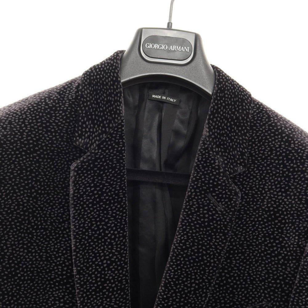 [Used] Giorgio Armani GIORGIO ARMANI Rayon Silk 2B Jacket Black x Gray [Size 48] [BLK] [A/W] [Condition Rank B] ​​[Men&