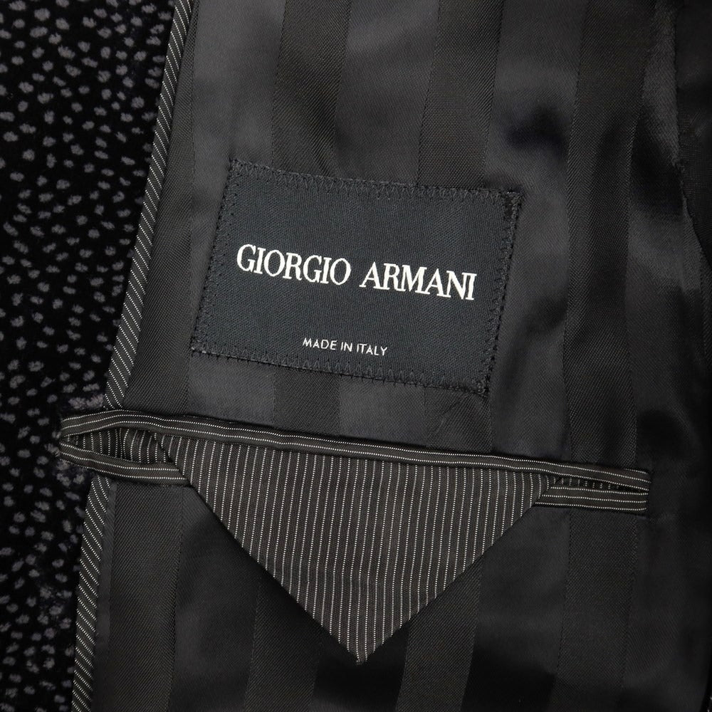 [Used] Giorgio Armani GIORGIO ARMANI Rayon Silk 2B Jacket Black x Gray [Size 48] [BLK] [A/W] [Condition Rank B] ​​[Men&