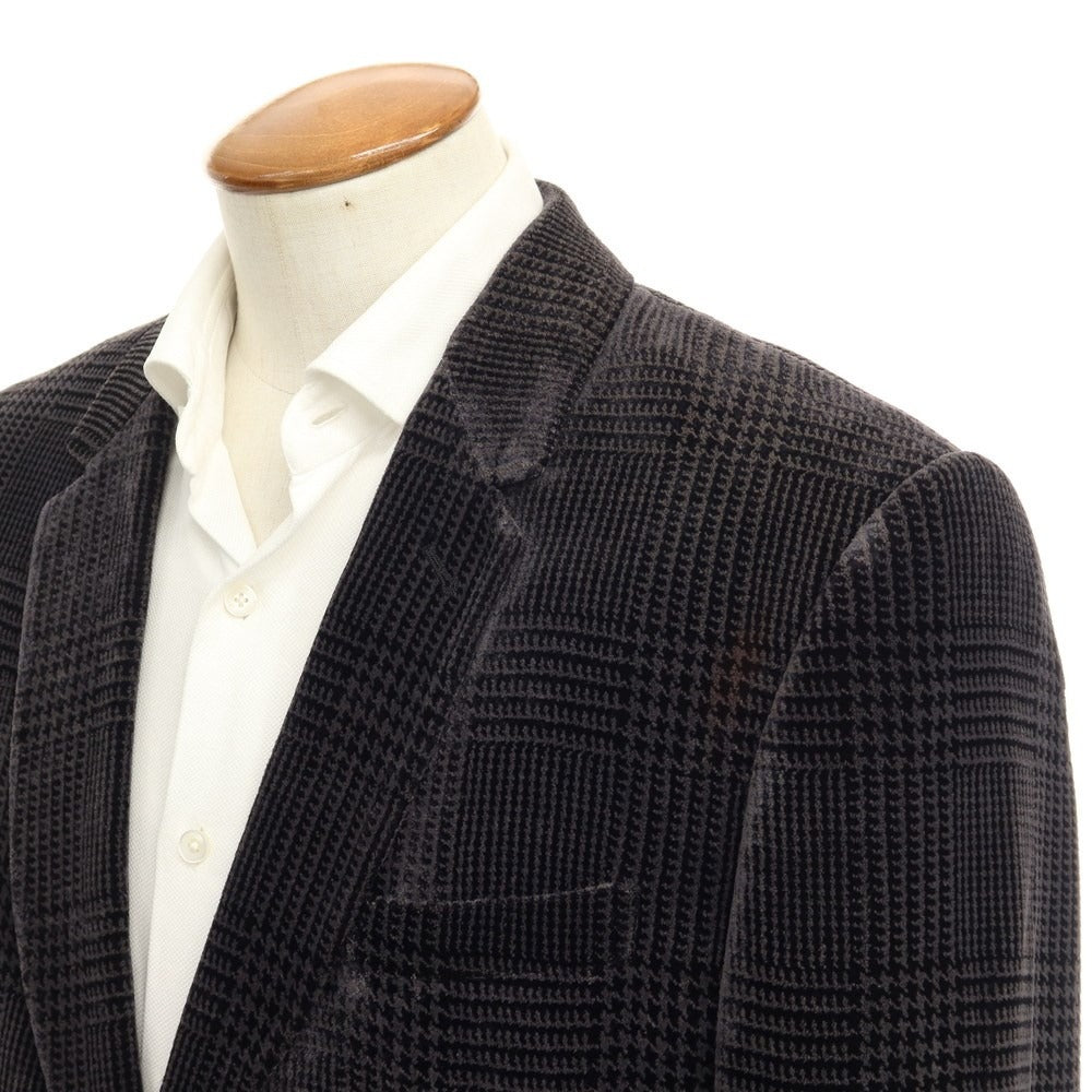 [Used] Giorgio Armani GIORGIO ARMANI Rayon Silk Check 2B Casual Jacket Black x Gray [Size 50] [BLK] [A/W] [Condition Rank C] [Men&