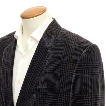 [Used] Giorgio Armani GIORGIO ARMANI Rayon Silk Check 2B Casual Jacket Black x Gray [Size 50] [BLK] [A/W] [Condition Rank C] [Men&