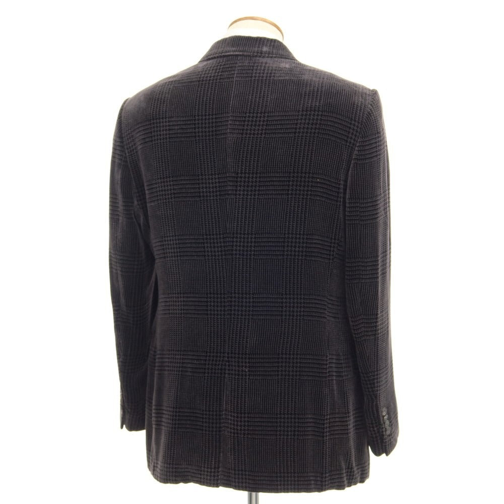 [Used] Giorgio Armani GIORGIO ARMANI Rayon Silk Check 2B Casual Jacket Black x Gray [Size 50] [BLK] [A/W] [Condition Rank C] [Men&