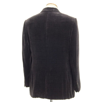 [Used] Giorgio Armani GIORGIO ARMANI Rayon Silk Check 2B Casual Jacket Black x Gray [Size 50] [BLK] [A/W] [Condition Rank C] [Men&