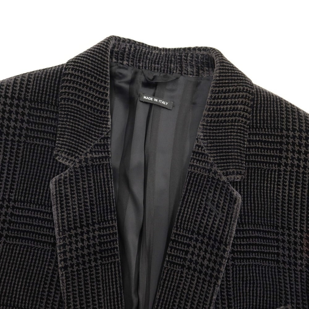 [Used] Giorgio Armani GIORGIO ARMANI Rayon Silk Check 2B Casual Jacket Black x Gray [Size 50] [BLK] [A/W] [Condition Rank C] [Men&