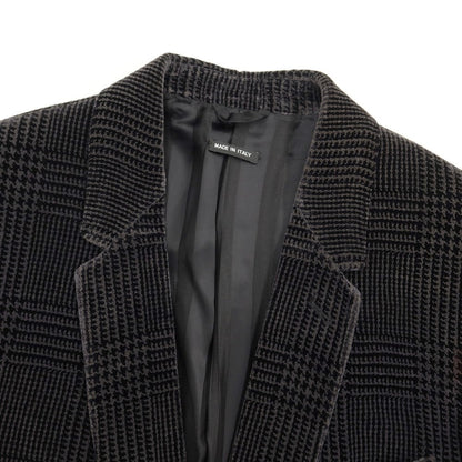 [Used] Giorgio Armani GIORGIO ARMANI Rayon Silk Check 2B Casual Jacket Black x Gray [Size 50] [BLK] [A/W] [Condition Rank C] [Men&