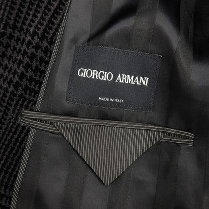 [Used] Giorgio Armani GIORGIO ARMANI Rayon Silk Check 2B Casual Jacket Black x Gray [Size 50] [BLK] [A/W] [Condition Rank C] [Men&