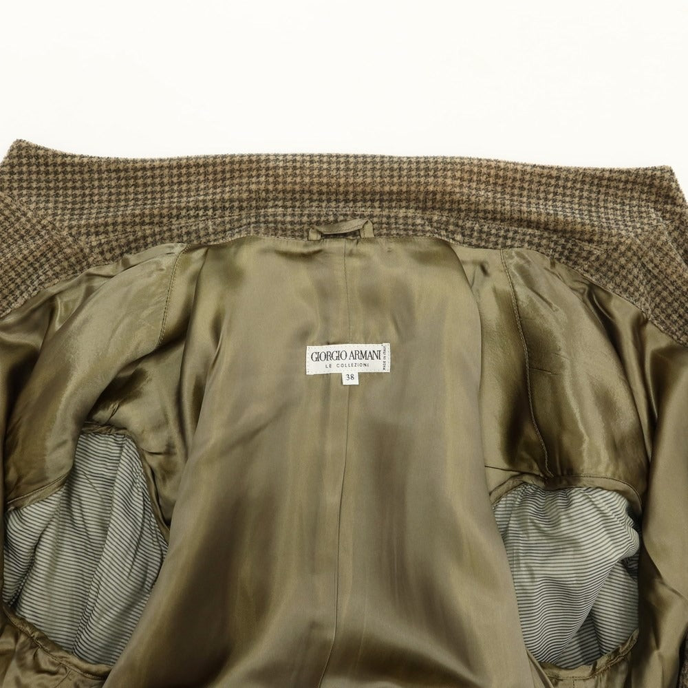 [Used] Armani Collezioni ARMANI COLLEZIONI Cotton Check 3B Casual Jacket Olive Brown [Size 38] [BRW] [A/W] [Condition Rank B] ​​[Men&