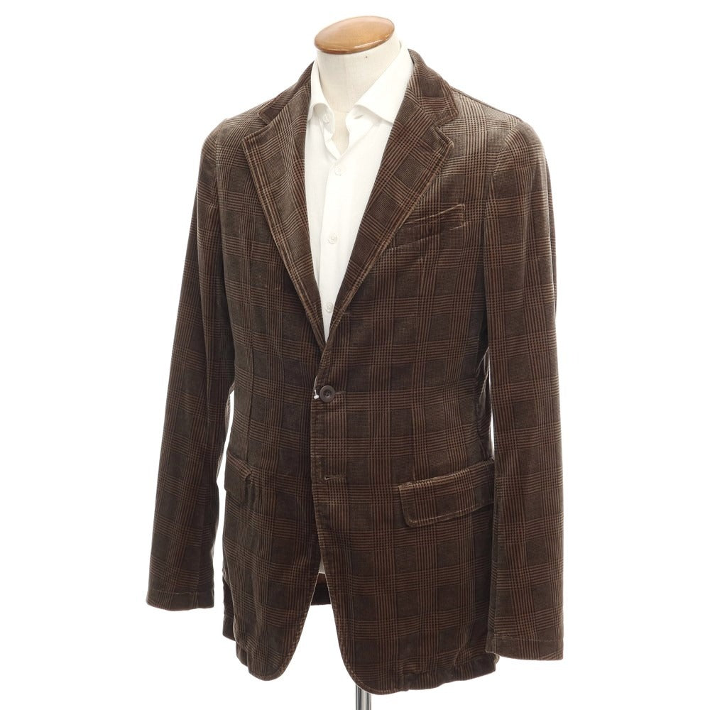 [Used] Armani Collezioni ARMANI COLLEZIONI Cotton Rayon Check Jacket Brown [Size 46] [BRW] [A/W] [Condition Rank B] ​​[Men&