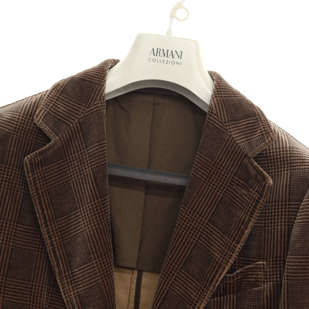 [Used] Armani Collezioni ARMANI COLLEZIONI Cotton Rayon Check Jacket Brown [Size 46] [BRW] [A/W] [Condition Rank B] ​​[Men&