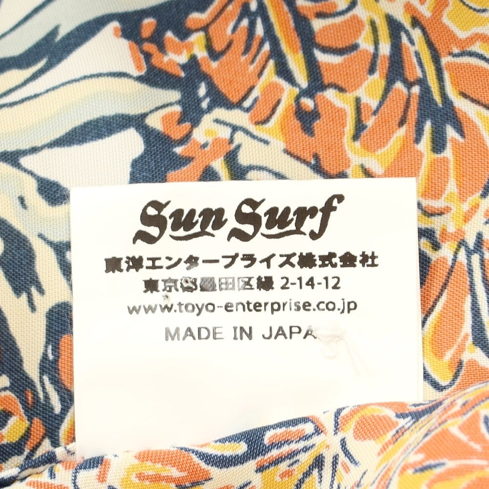 中古】サンサーフ SUN SURF パイナップル柄 半袖シャツ オフホワイトx