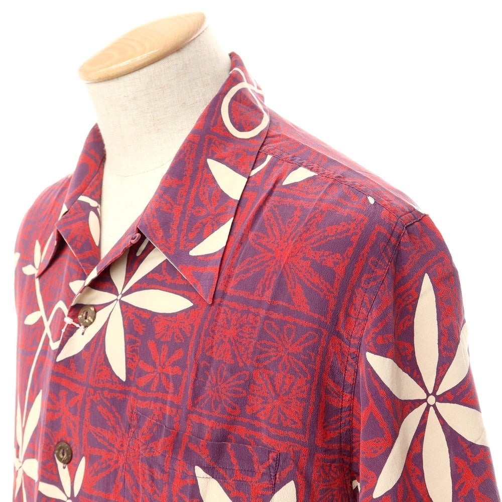 [Used] AVANTI Short Sleeve Aloha Shirt Purple x Red x Light Beige [Size S] [RED] [S/S] [Condition Rank B] ​​[Men&