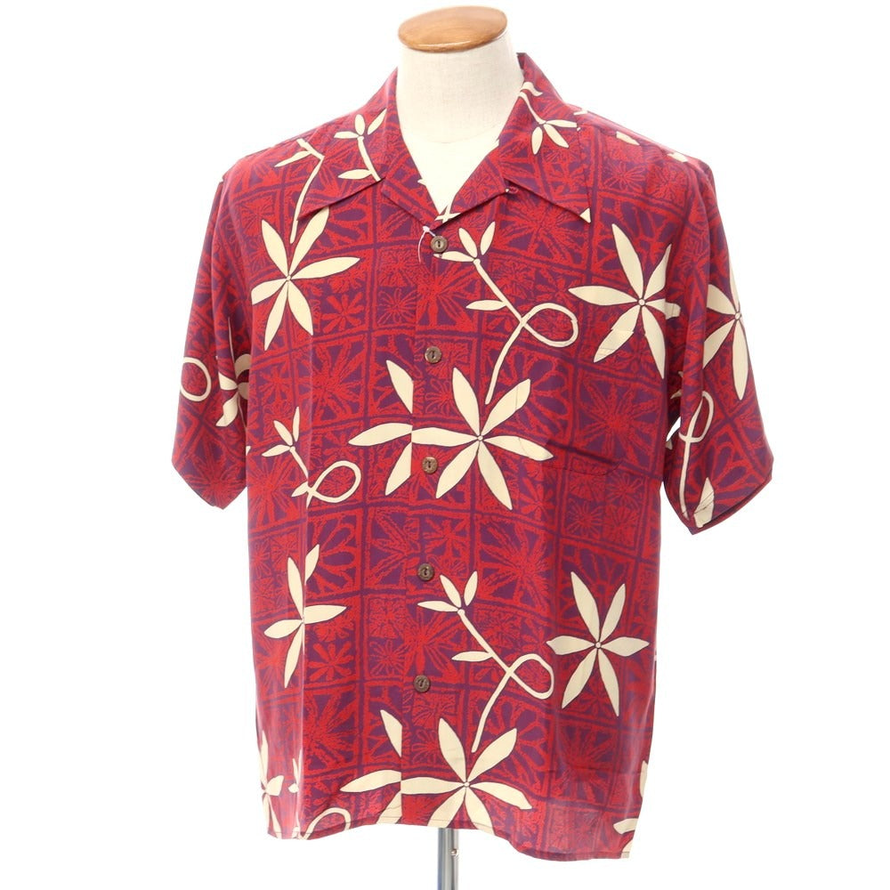 [Used] AVANTI Short Sleeve Aloha Shirt Purple x Red x Beige [Size M] [RED] [S/S] [Condition Rank B] ​​[Men&