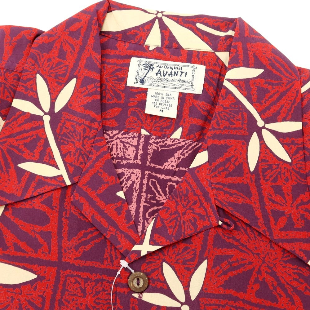 [Used] AVANTI Short Sleeve Aloha Shirt Purple x Red x Beige [Size M] [RED] [S/S] [Condition Rank B] ​​[Men&