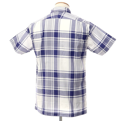 [Used] HAVERSACK Cotton Check Short Sleeve Shirt Navy x White [Size M] [NVY] [S/S] [Condition Rank B] ​​[Men&